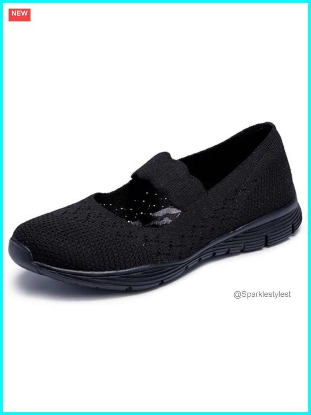 Engineered Knit Mary Jane Flats Slip On Memory Foam Vegan Shoes